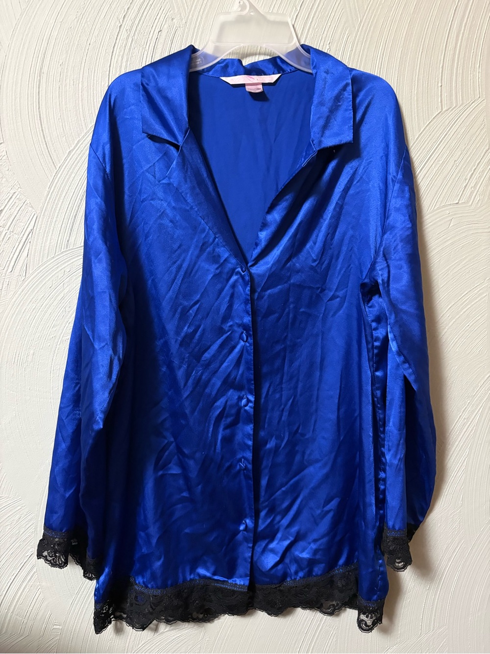 Silky VS Lace-Trim Sleep Shirt - Blue